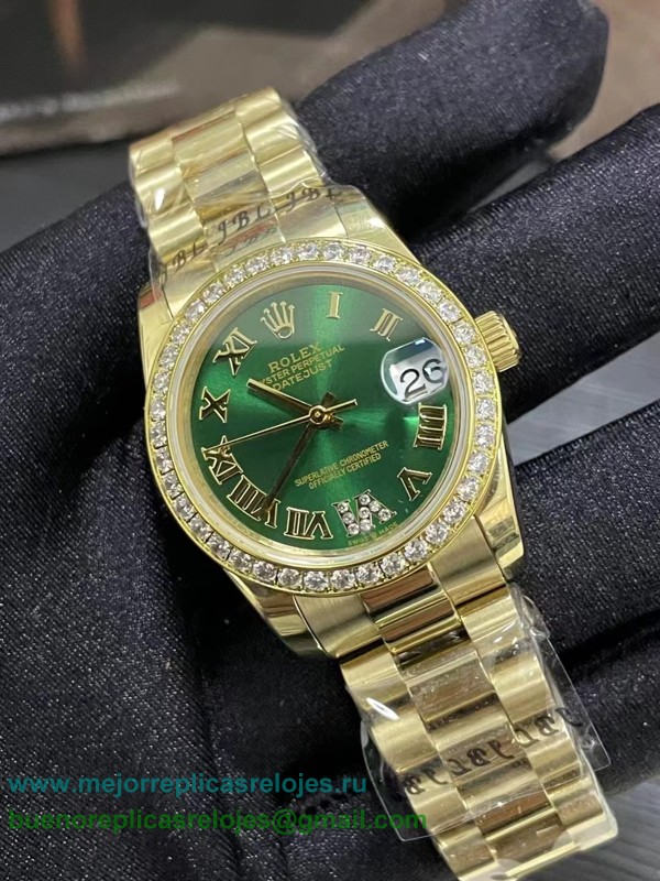 Replicas Relojes Rolex Datejust Automatico S/S 31MM Diamonds Bezel Sapphire RXDS3