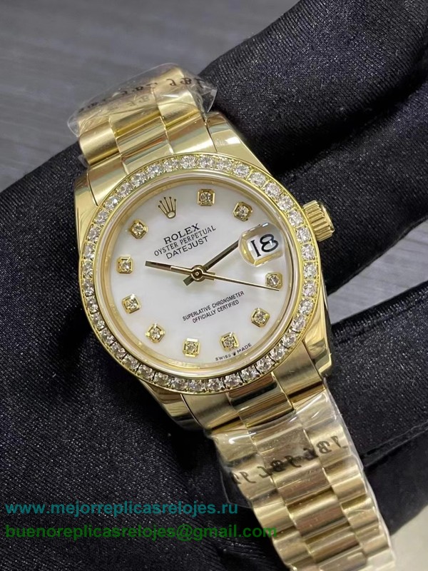 Replicas Relojes Rolex Datejust Automatico S/S 31MM Diamonds Bezel Sapphire RXDS4