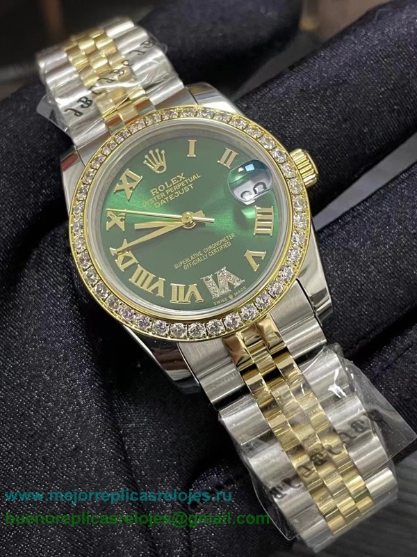 Replicas Relojes Rolex Datejust Automatico S/S 31MM Diamonds Bezel Sapphire RXDS7