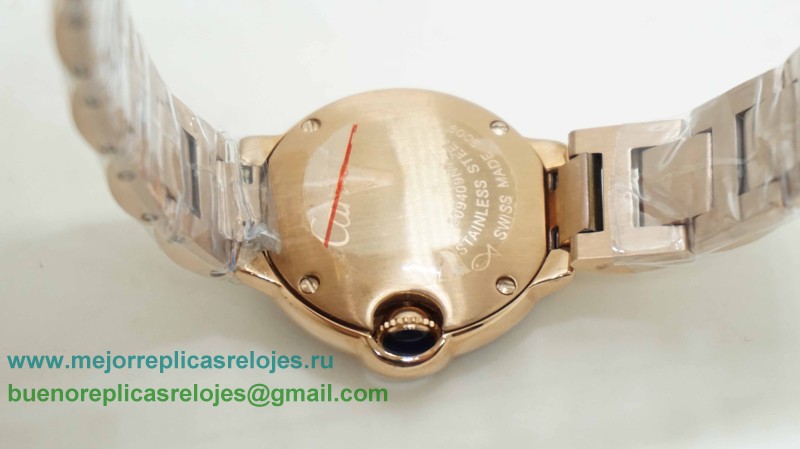 Relojes Replicas Cartier Ballon bleu de Cartier Cuarzo Diamonds Bezel Sapphire S/S CRD55