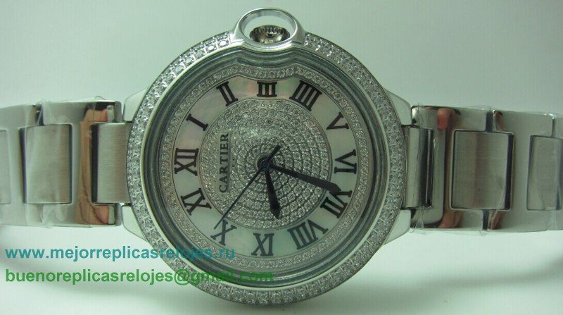 Relojes Replicas Cartier Ballon bleu de Cartier Cuarzo S/S Diamonds Bezel CRH111