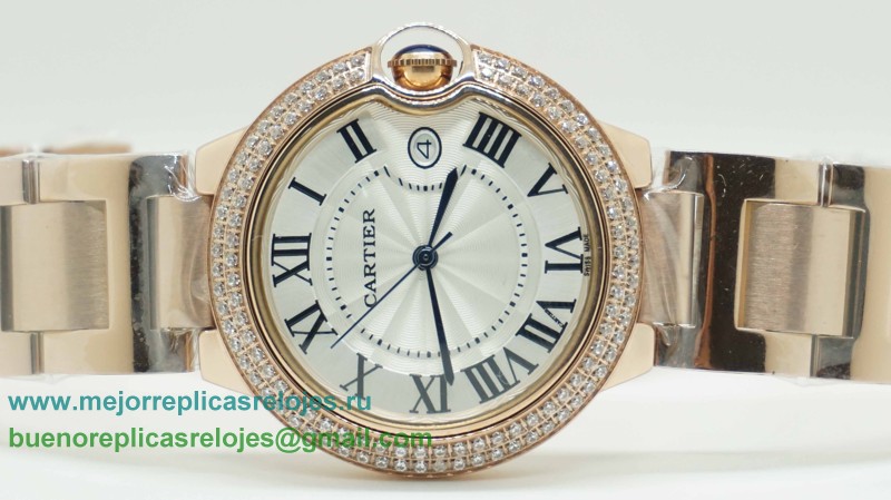 Relojes Replicas Cartier Ballon bleu de Cartier Cuarzo Diamonds Bezel CRH148