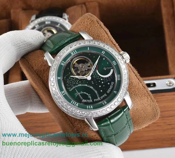 Replicas Reloj Patek Philippe Automatico Tourbillon Diamonds Bezel PPHS157