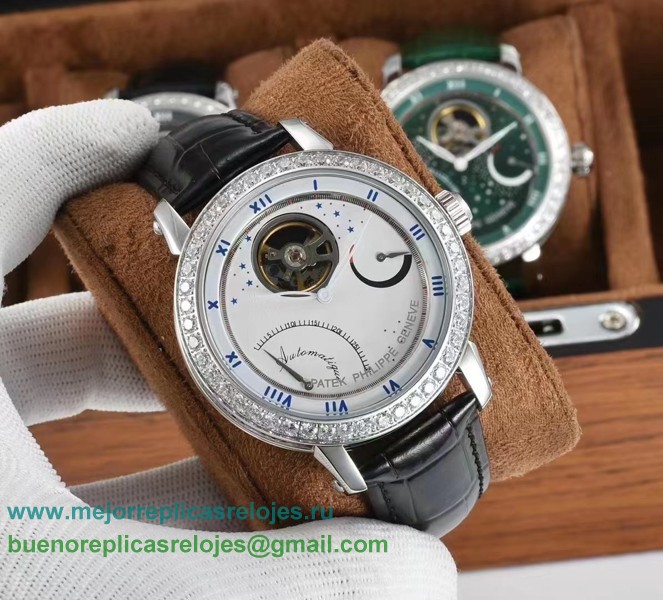 Replicas Reloj Patek Philippe Automatico Tourbillon Diamonds Bezel PPHS159