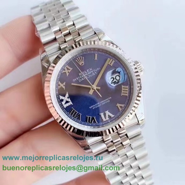 Replicas Relojes Rolex Datejust Suizo ETA 3235 Automatico S/S 36MM Sapphire RXHS57