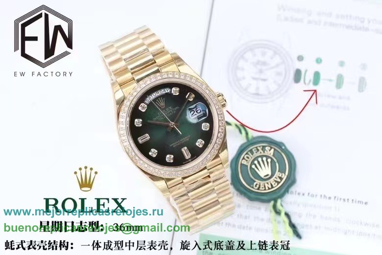 Replicas Relojes Rolex Day-Date Suizo ETA 3255 Automatico S/S 36MM Sapphire RXHS67