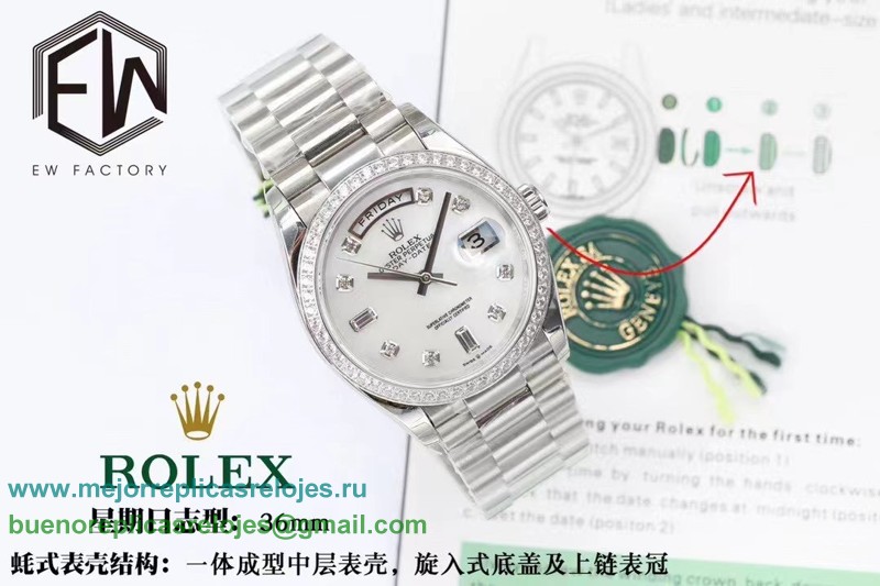 Replicas Relojes Rolex Day-Date Suizo ETA 3255 Automatico S/S 36MM Sapphire RXHS70