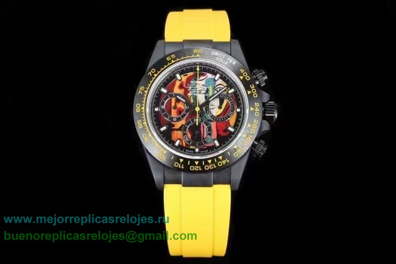 Replicas Relojes Rolex Daytona Asia Valjoux 7750 Automatico Working Chronograph RXHS81