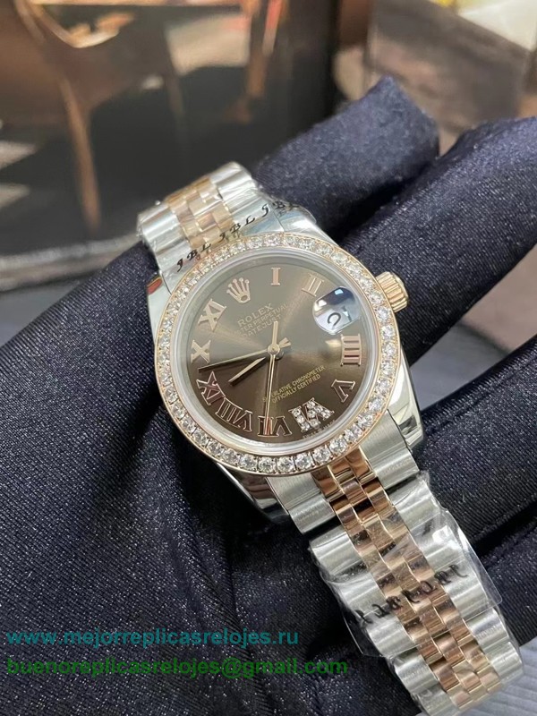 Replicas Relojes Rolex Datejust Automatico S/S 31MM Diamonds Bezel Sapphire RXDS13