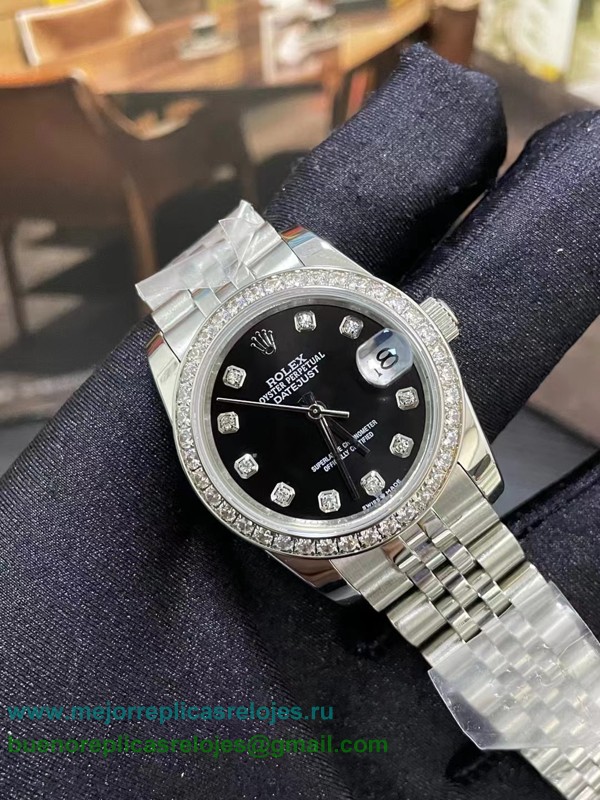 Replicas Relojes Rolex Datejust Automatico S/S 31MM Diamonds Bezel Sapphire RXDS17