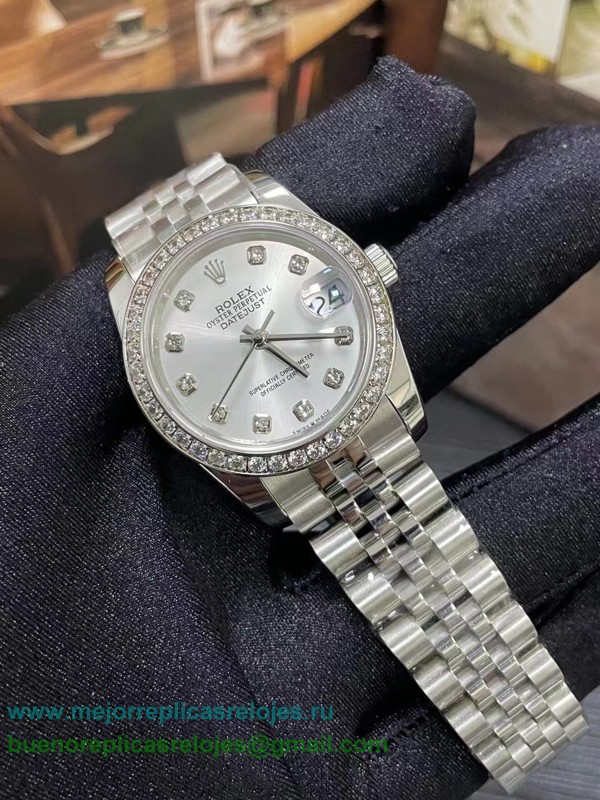Replicas Relojes Rolex Datejust Automatico S/S 31MM Diamonds Bezel Sapphire RXDS18