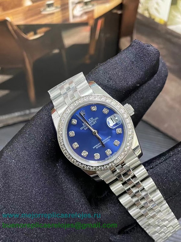 Replicas Relojes Rolex Datejust Automatico S/S 31MM Diamonds Bezel Sapphire RXDS19