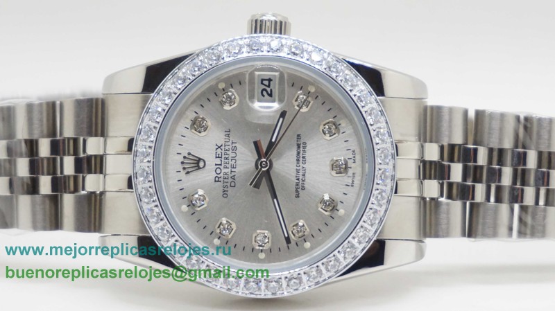 Replicas De Relojes Rolex Datejust Automatico S/S Diamonds Bezel 31mm RXD48