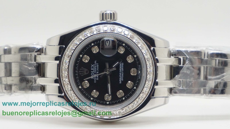 Replicas De Relojes Rolex Datejust Automatico S/S Diamonds Bezel 27mm RXD49