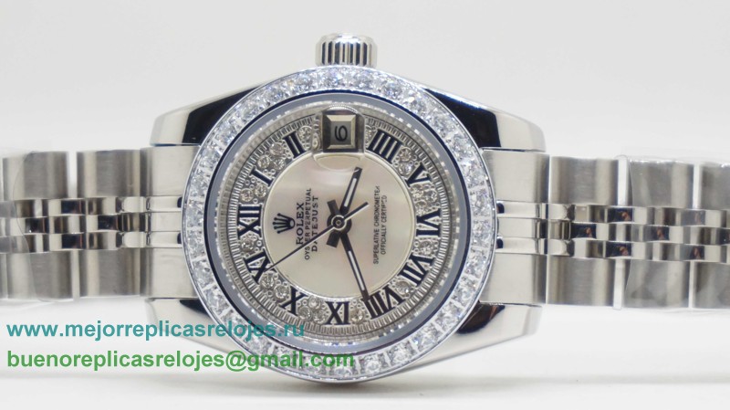 Replicas De Relojes Rolex Datejust Automatico S/S Diamonds Bezel 26mm RXD50