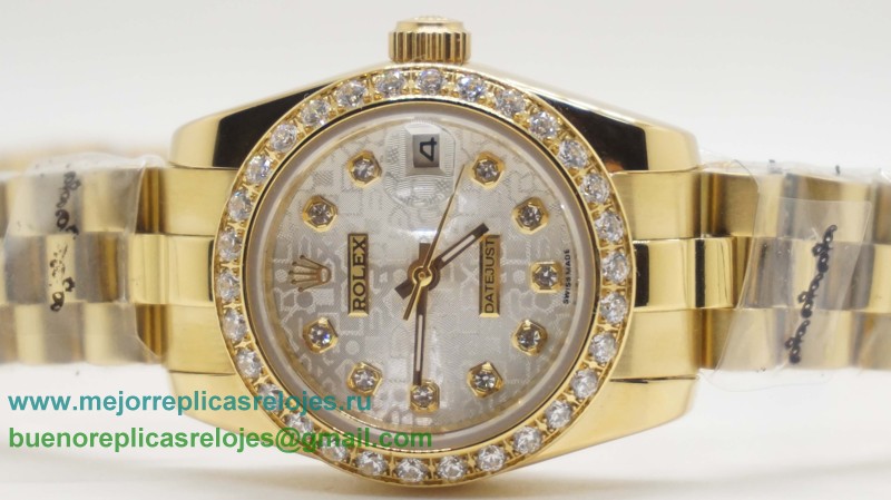 Replicas De Relojes Rolex Datejust Automatico S/S Diamonds Bezel RXD53