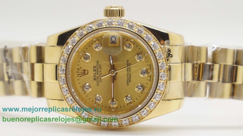 Replicas De Relojes Rolex Datejust Automatico S/S Diamonds Bezel RXD54