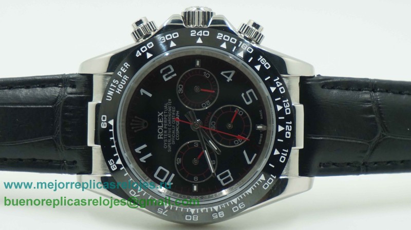 Replicas De Relojes Rolex Daytona Automatico Cuero Ceramic Bezel RXH232