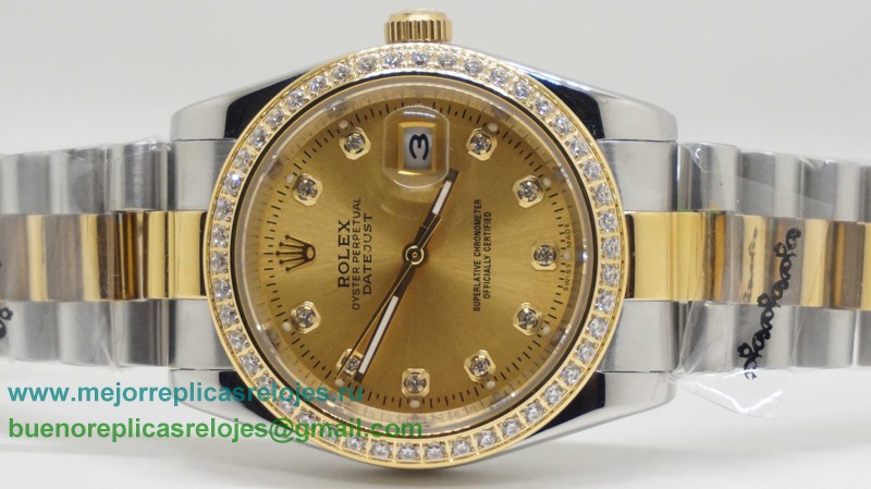 Replicas De Relojes Rolex Datejust Automatico S/S 36MM Diamonds Bezel RXH331