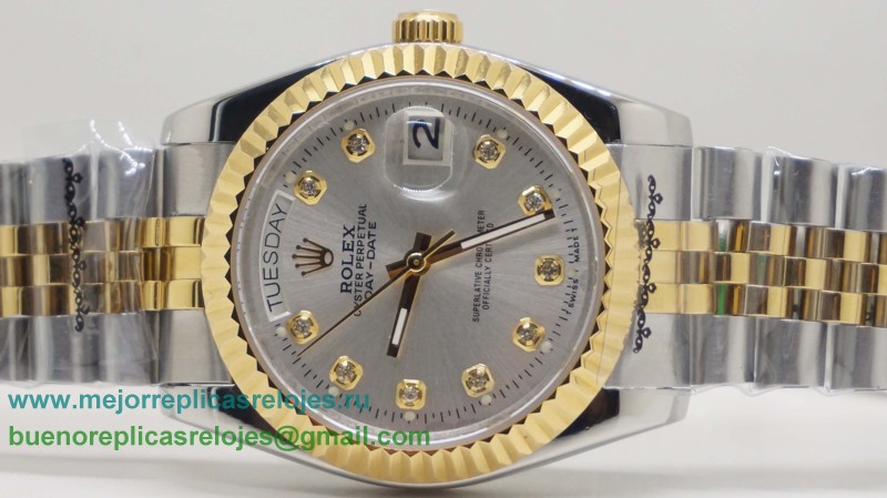 Replicas De Relojes Rolex Day-Date Automatico S/S 36MM Sapphire RXH342
