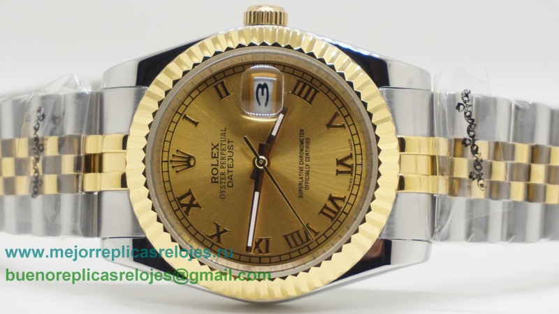 Replicas De Relojes Rolex Datejust Automatico S/S 36MM Sapphire RXH345