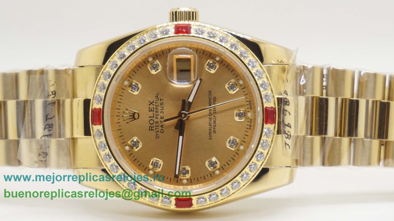 Replicas De Relojes Rolex Datejust Automatico S/S 36MM Diamonds Bezel RXH362