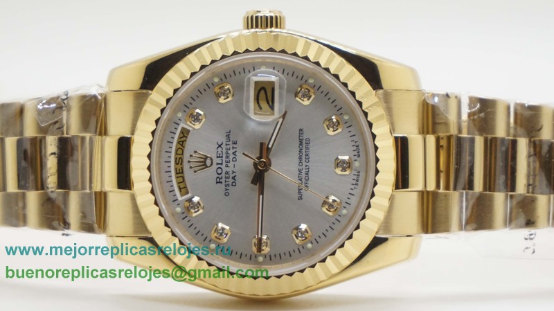Replicas De Relojes Rolex Day-Date Automatico S/S 36MM Sapphire RXH374