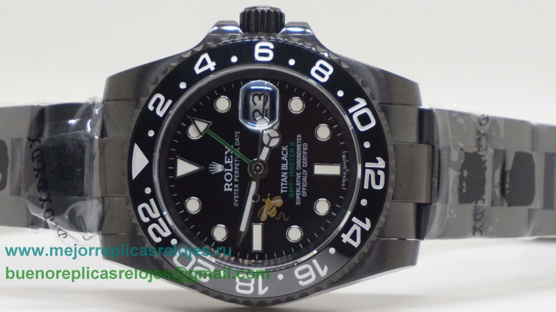 Replicas De Relojes Rolex GMT-Master II Titan Black Automatico S/S Ceramic Bezel Sapphire RXH399