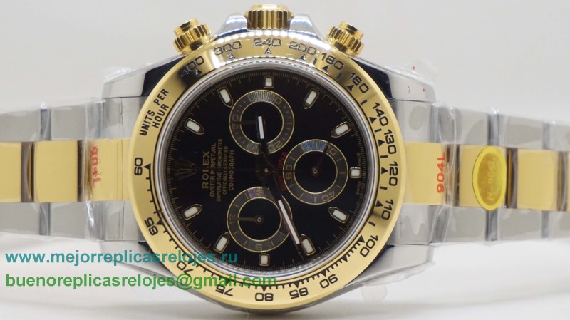 Replicas De Relojes Rolex Daytona Asia Valjoux 7750 Automatico Working Chronograph S/S RXH428